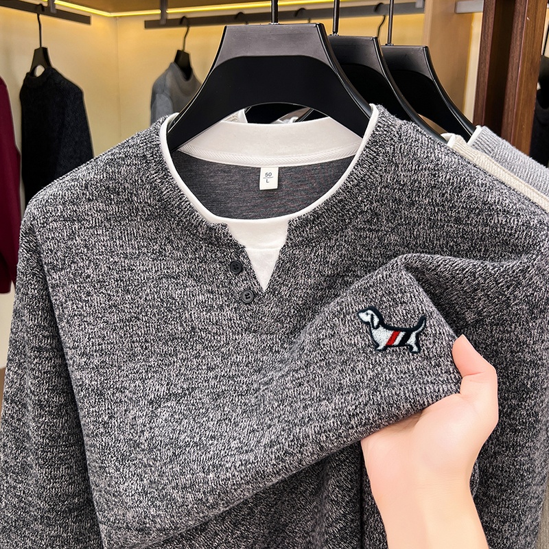 Mens Fashion Trend - Fashion Trend Solid Color Men's Fake