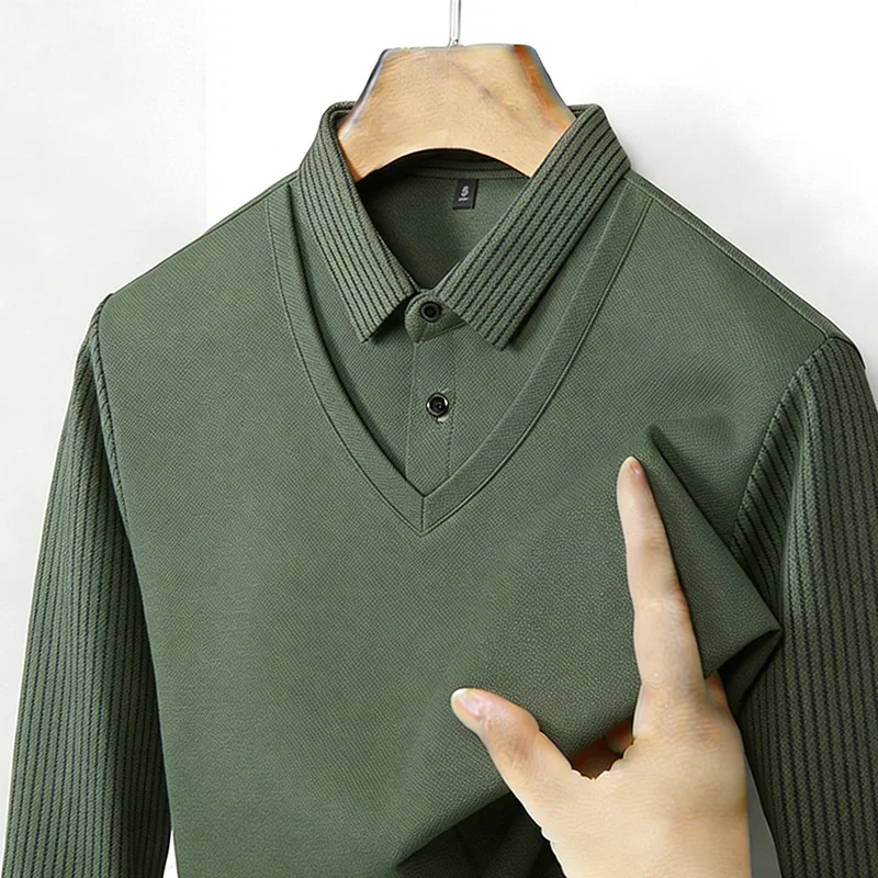 Men'S Fashion Course - Men's Fake Two Piece Shirt Collar