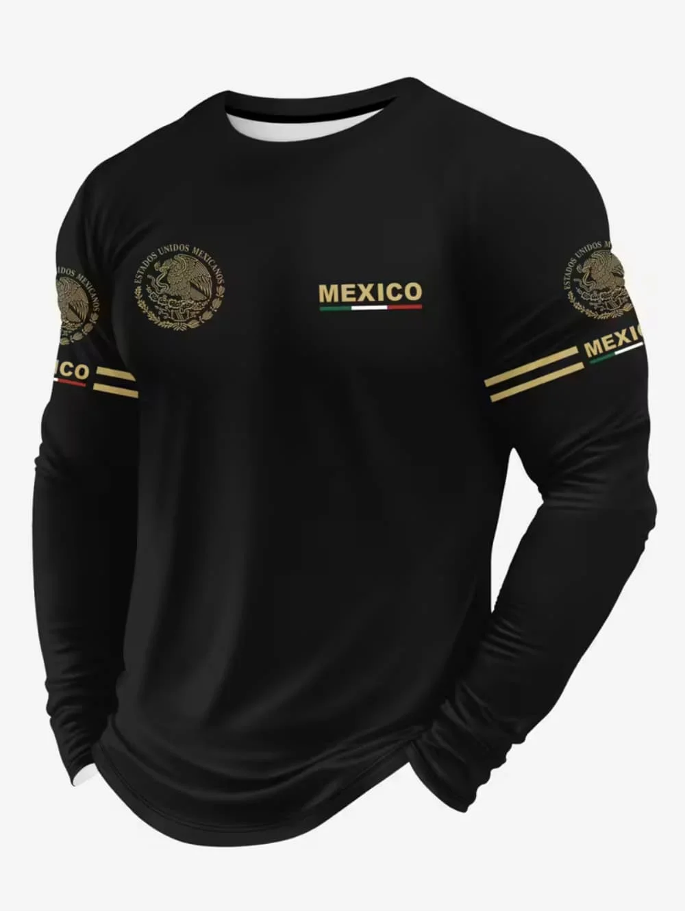 Men'S Fashion Course - Men's Mexico Eagle Print T‑Shirt, Fashion