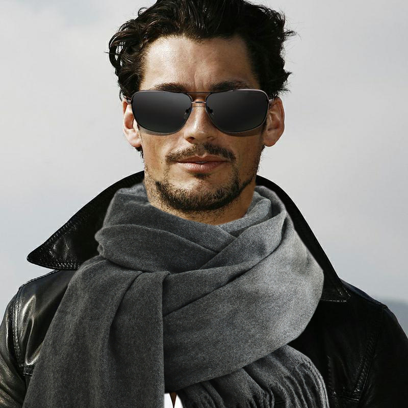 Men Scarf Wool - Fashion Scarf Man Winter Warm Soft