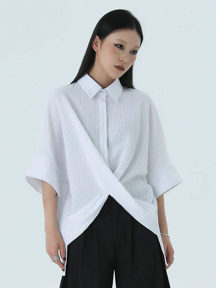 Men'S Fashion Easter - Women White Striped Cross Irregular Big