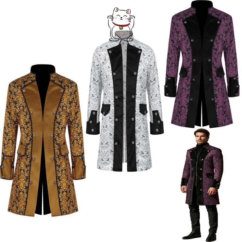 Medieval men's coat solid colo - Men'S Fashion Easter recension och pris