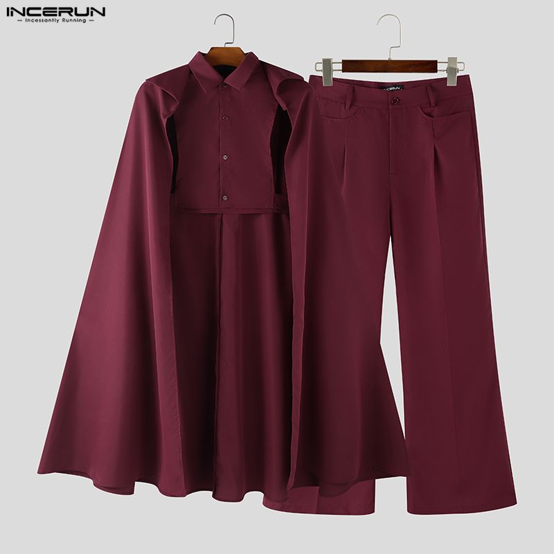 INCERUN Men Sets Solid Color L - Men'S Fashion Pants recension och pris