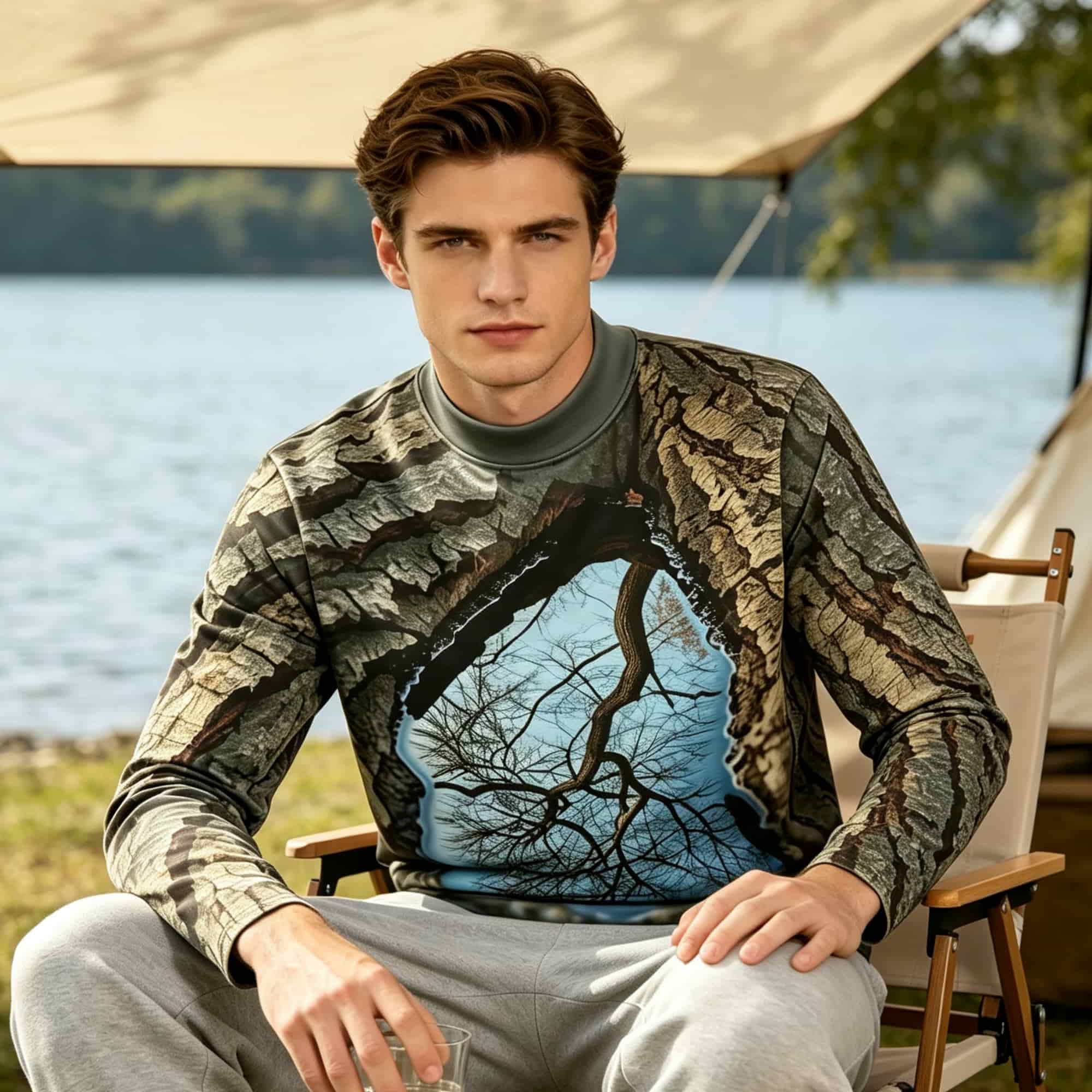 Forest‑Inspired Mock Neck Long - Mens Fashion Trend recension och pris
