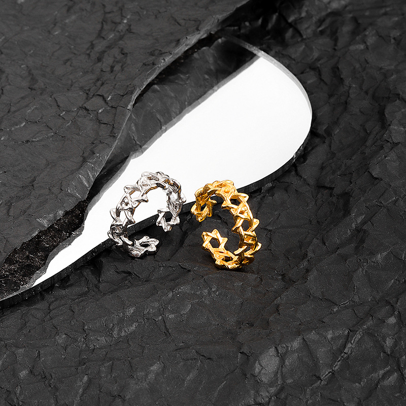Gold Color Geometric Hexagram  - Men'S Fashion Today recension och pris