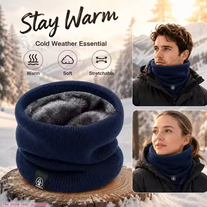 Winter Warm Knitted Neck Scarf - Men Scarf Wool recension och pris