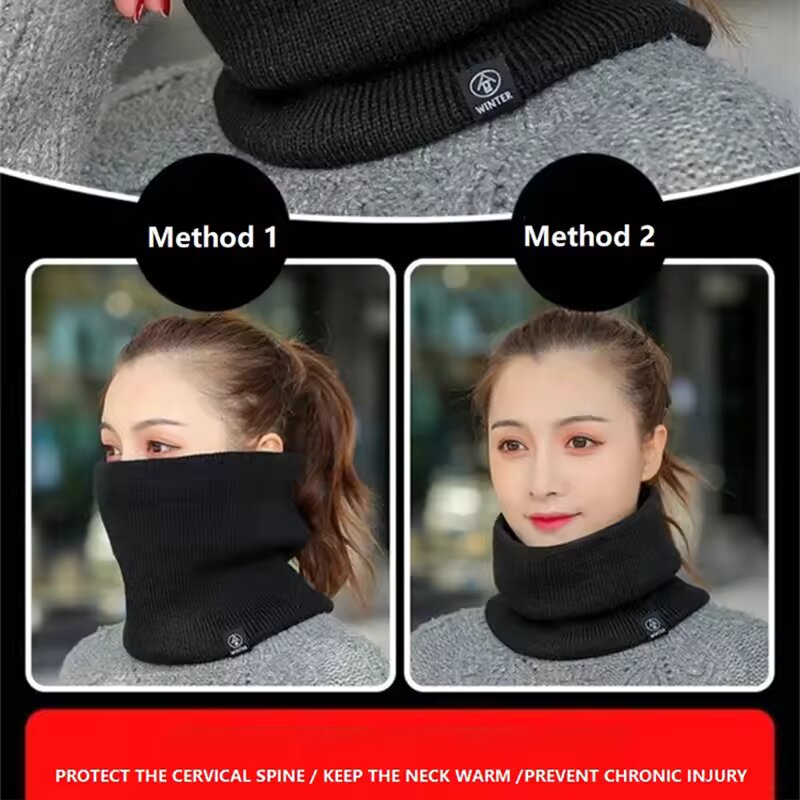 Winter Warm Knitted Neck Scarf - Men Scarf Wool recension och pris