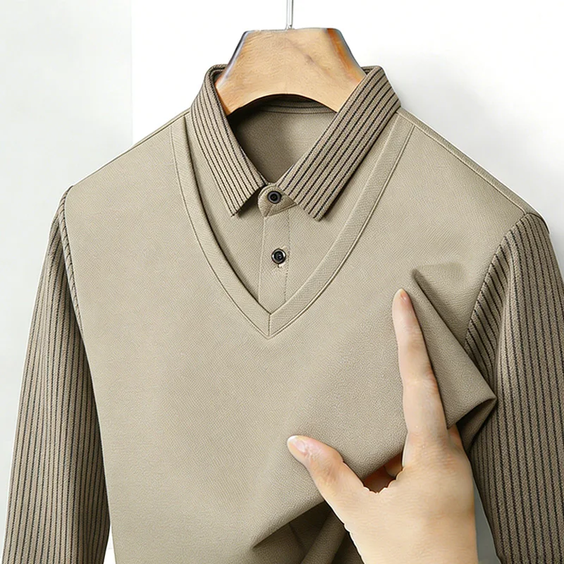 Men's Fake Two Piece Shirt Col - Men'S Fashion Course recension och pris