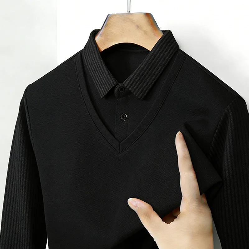 Men's Fake Two Piece Shirt Col - Men'S Fashion Course recension och pris