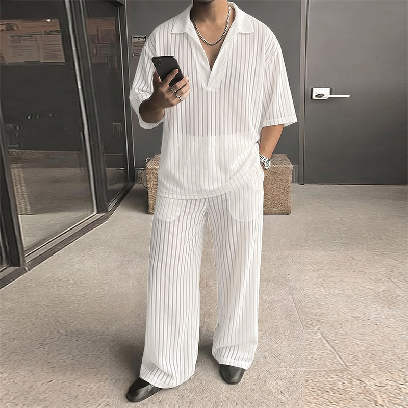INCERUN Men's Sets Striped Mes - Men'S Fashion Pants recension och pris