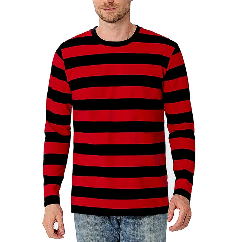 Contrast Stripe 3D Print Men L - Men'S Fashion Clothing recension och pris