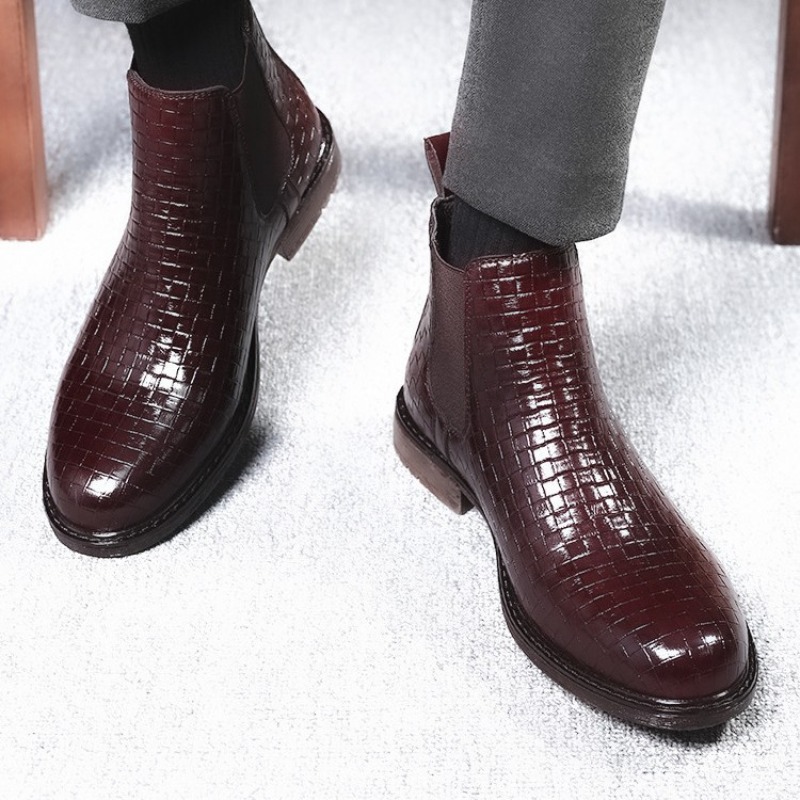 Men's Woven Pattern Chelsea Bo - Chelsea Boots Men recension och pris