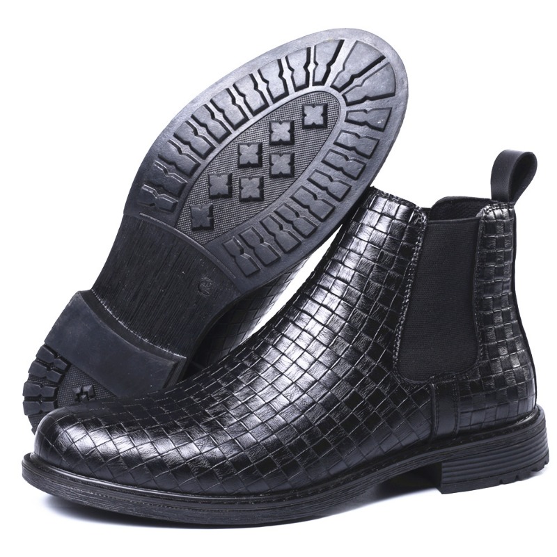 Men's Woven Pattern Chelsea Bo - Chelsea Boots Men recension och pris