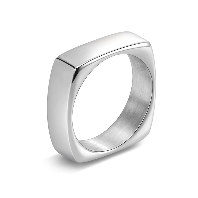 6mm Wide Square Titanium Steel - Men'S Fashion Easter recension och pris
