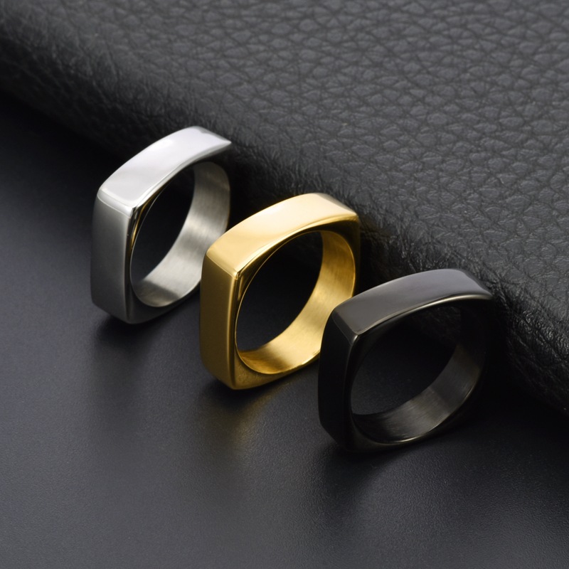 6mm Wide Square Titanium Steel - Men'S Fashion Easter recension och pris
