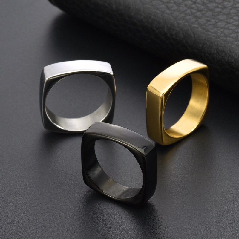 6mm Wide Square Titanium Steel - Men'S Fashion Easter recension och pris