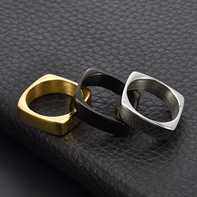 6mm Wide Square Titanium Steel - Men'S Fashion Easter recension och pris