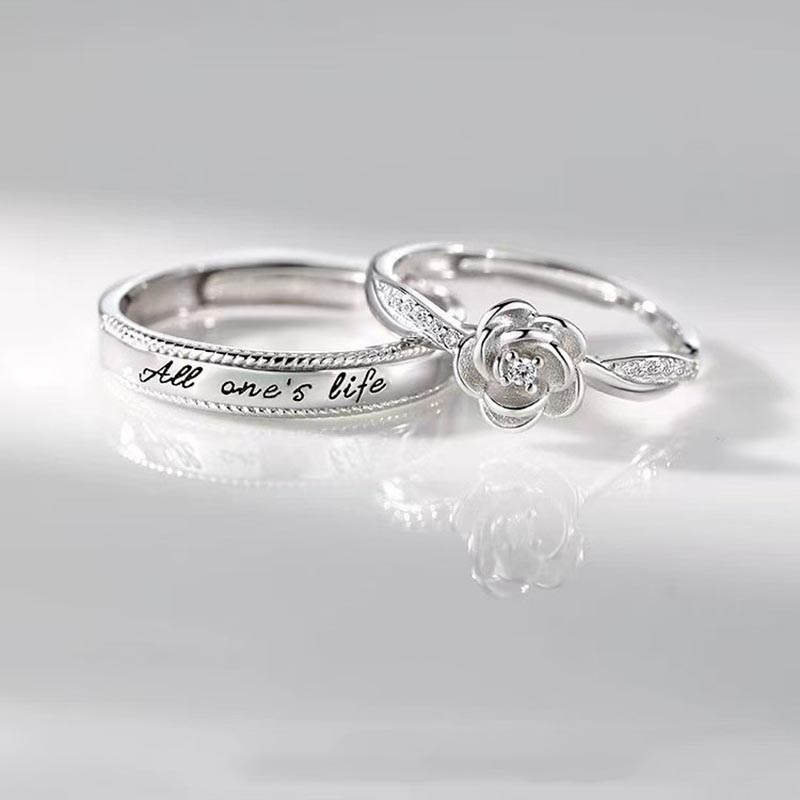 2pcs Romantic Zircon Rose and  - Men'S Fashion Today recension och pris