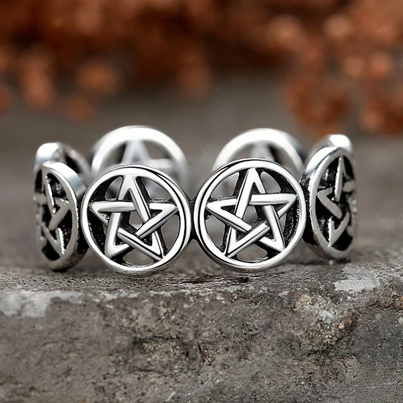 Vintage Star Pentagram Punk Ch - Men'S Fashion Easter recension och pris
