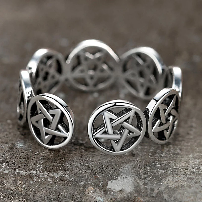 Vintage Star Pentagram Punk Ch - Men'S Fashion Easter recension och pris
