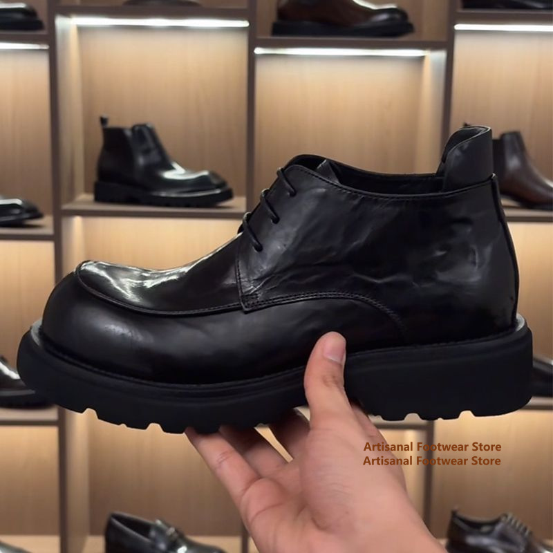 Black Leather Thick Sole Chels - Chelsea Boots Men recension och pris