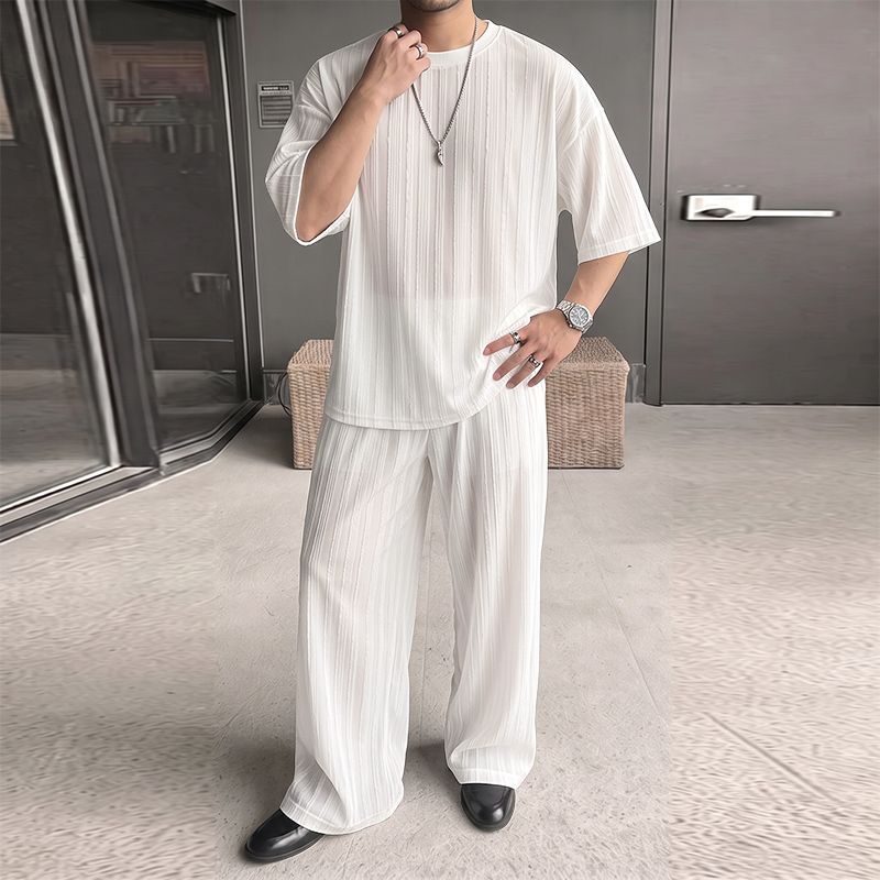 INCERUN Men's Sets Striped See - Men'S Fashion Course recension och pris