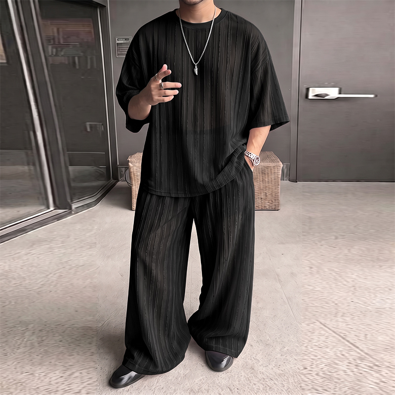 INCERUN Men's Sets Striped See - Men'S Fashion Course recension och pris