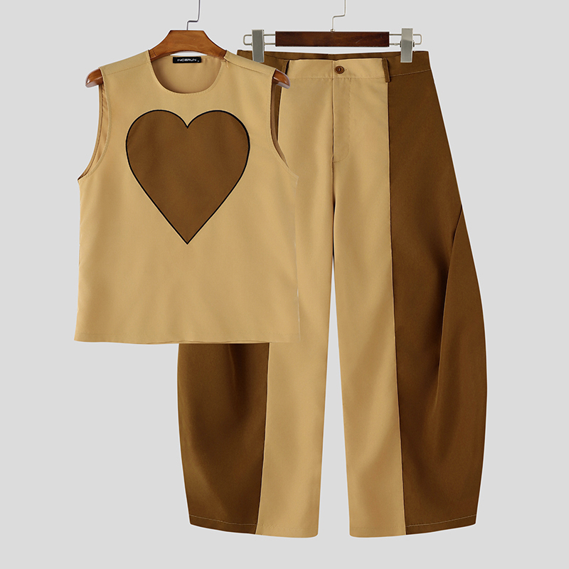 INCERUN Men's Sets Patchwork C - Men'S Fashion Pants recension och pris