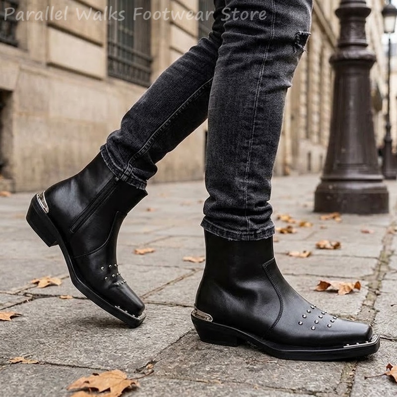 Men's Studded Square Toe Chels - Chelsea Boots Men recension och pris