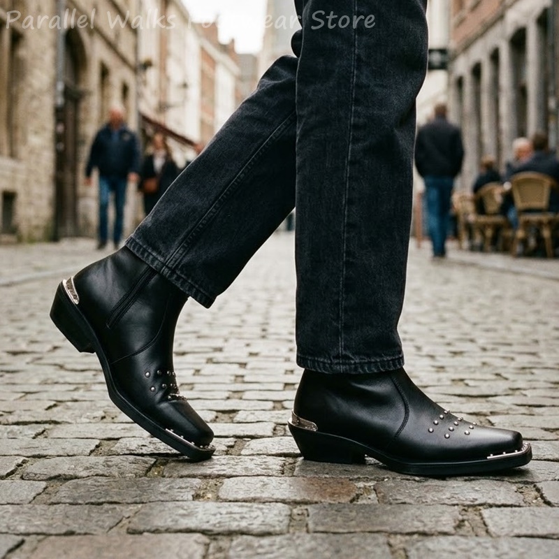 Men's Studded Square Toe Chels - Chelsea Boots Men recension och pris