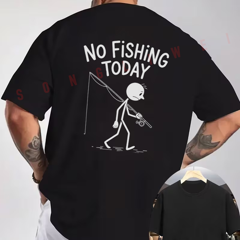 No Fishing Today Stickman prin - Men'S Fashion Today recension och pris