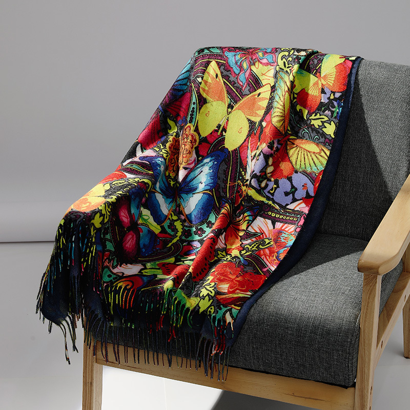 Luxury Brand Oil Painting Cash - Men Scarf Wool recension och pris