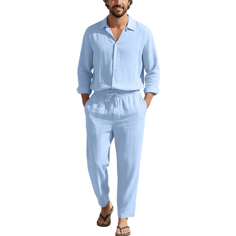 Spring Summer Linen Casual Set - Men'S Fashion Pants recension och pris