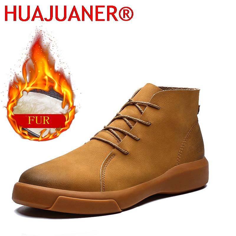 Luxury Brand Winter Fur Warm C - Chelsea Boots Men recension och pris